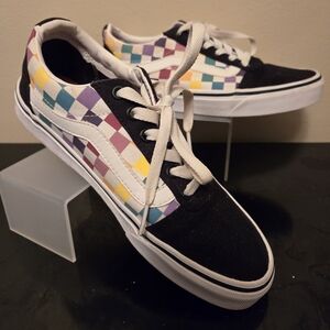 Vans Checkerboard Rainbow Womens Size 7.5 Model 500714 EUC